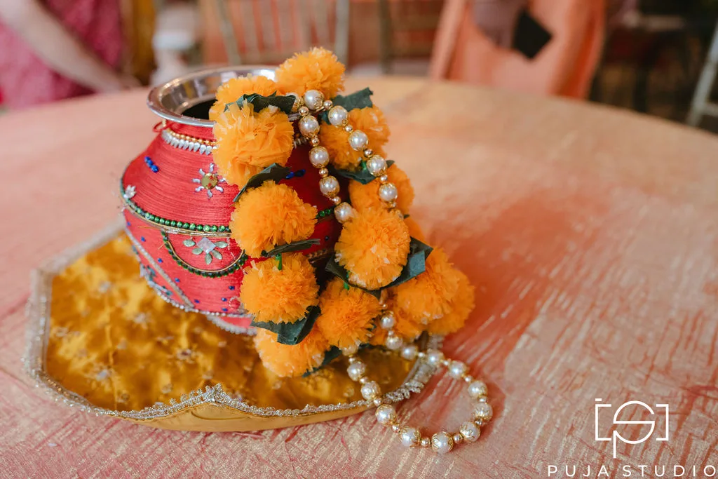 Mehndi ceremony decor by Poonam Creations, Chicagoland
