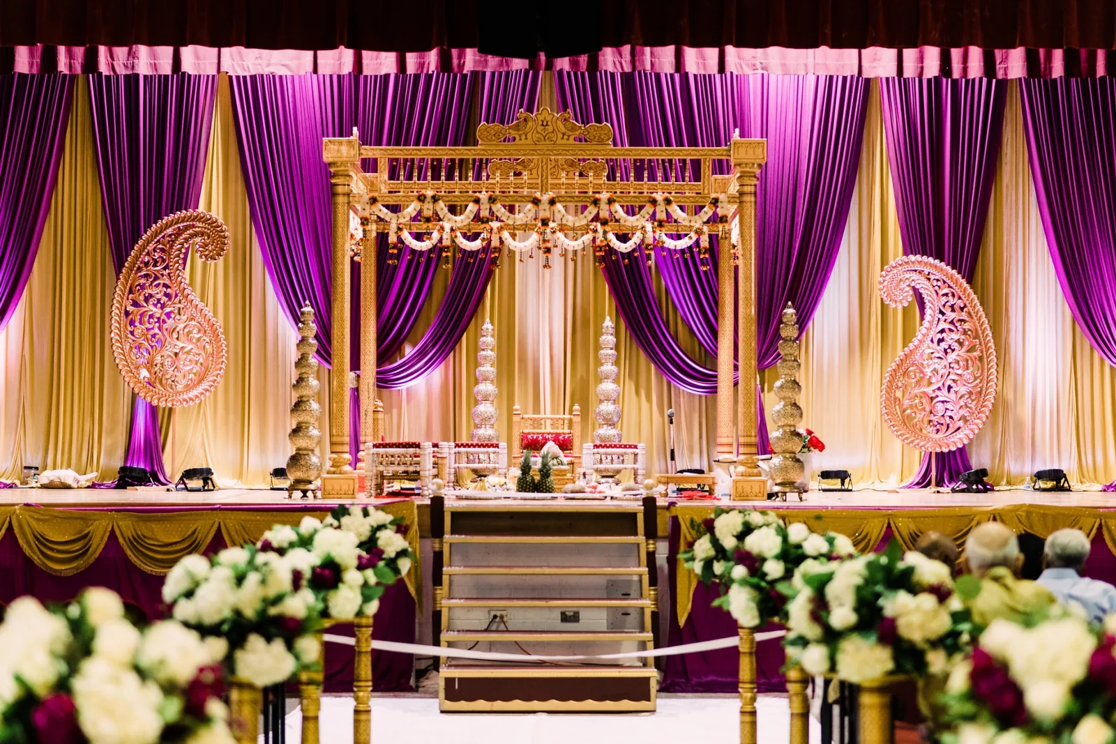 Traditional Sankeda mandap for Indian wedding ceremony, Illinois